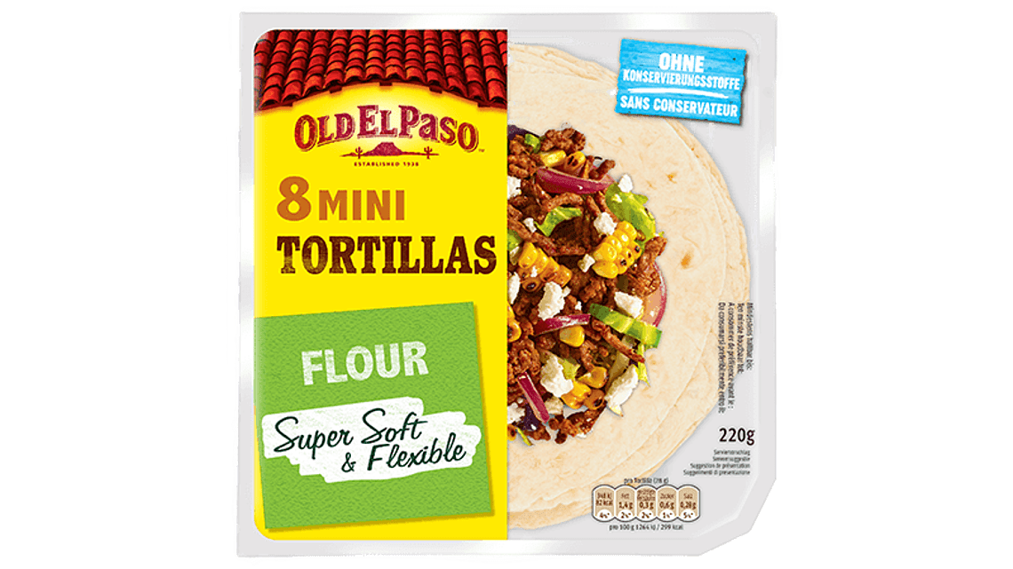 8 mini tortillas flour